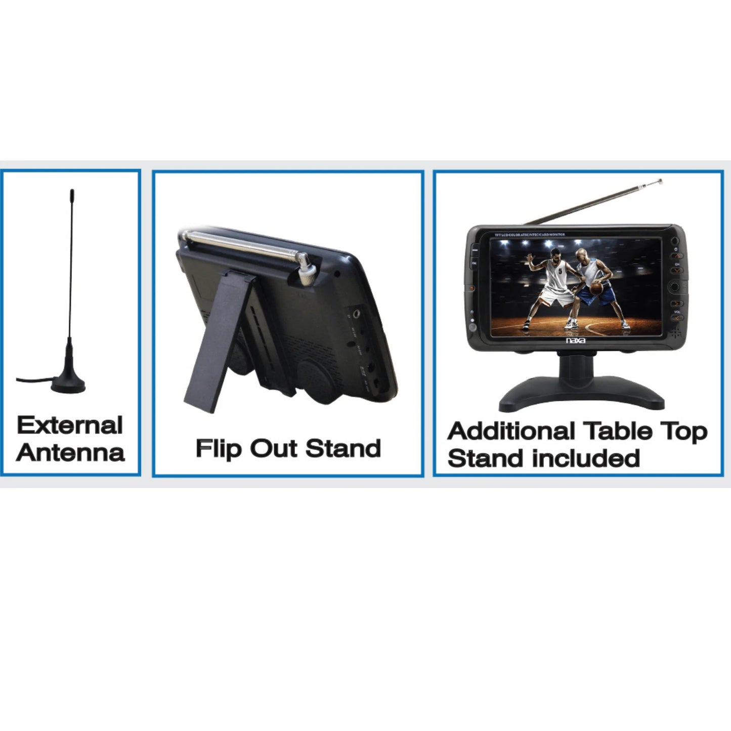 Naxa 7" Portable 12 Volt TV & Digital Multimedia Player (NT-70)