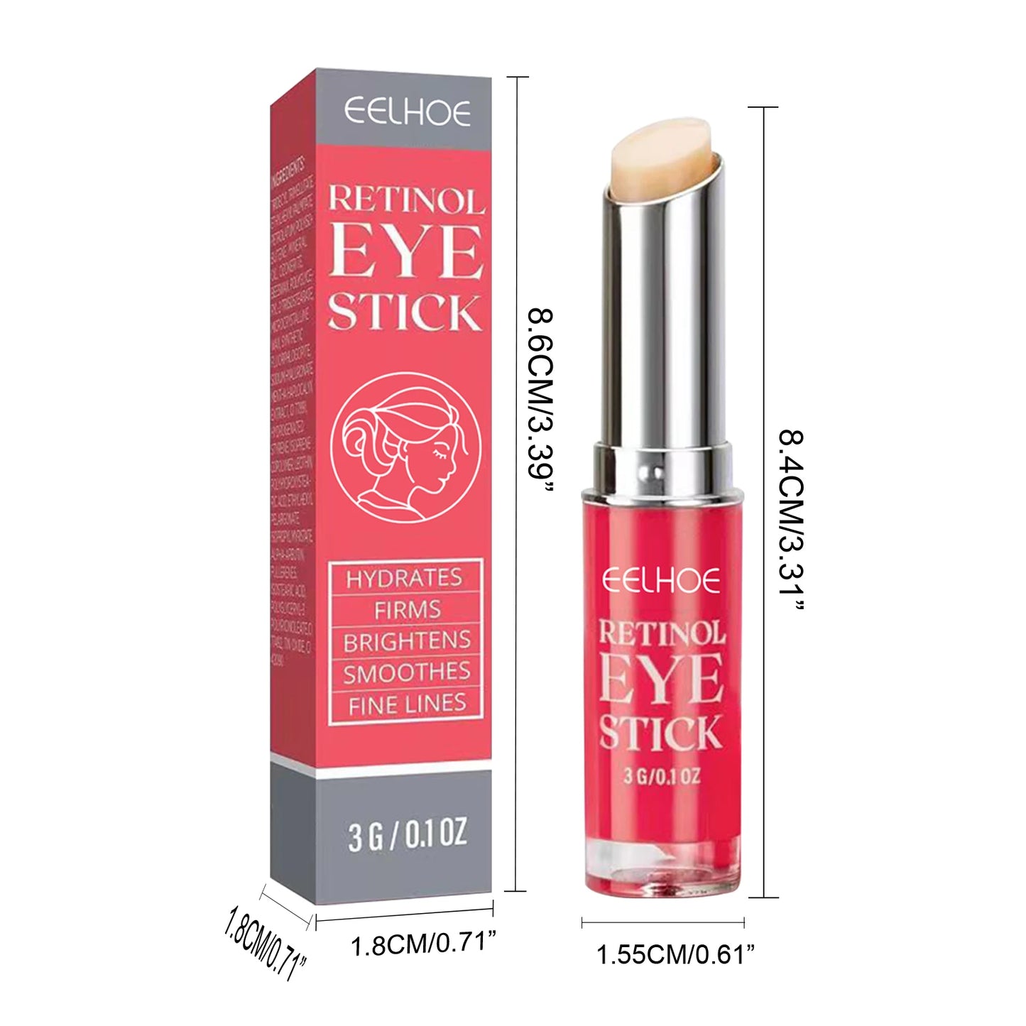 Retinol Eye Cream Wrinkle Remover Lightening Dark Circles Lifting Firming Skin Instant Eye Repair Serum Stick for Women Eye Care