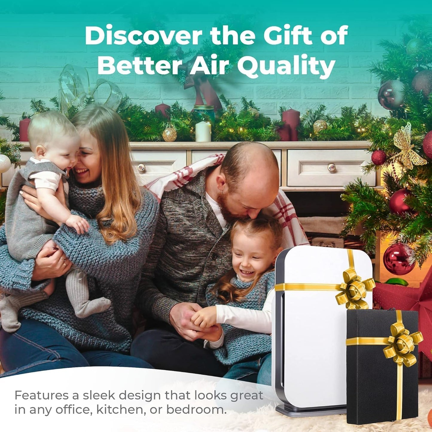 Air Purifier Breathesmart Flex HEPA with Pure Filter | 1400 Sq. Ft | Perfect for Bedrooms & Home Offices - White