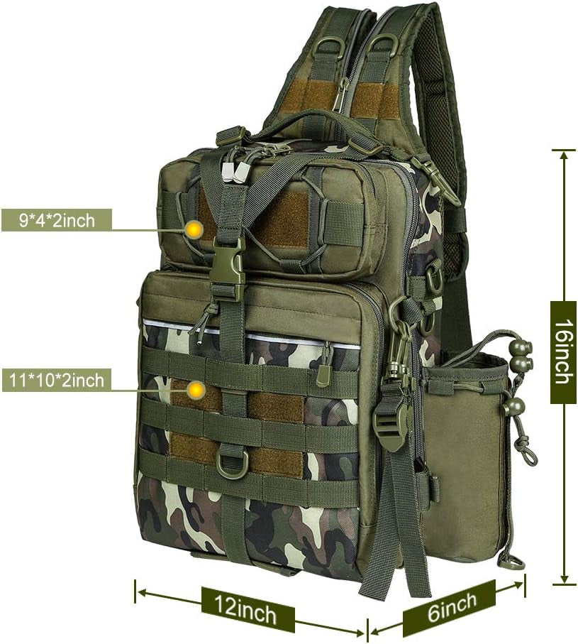 Outdoor Tackle Bag - Large Water-Resistant Fishing Backpack