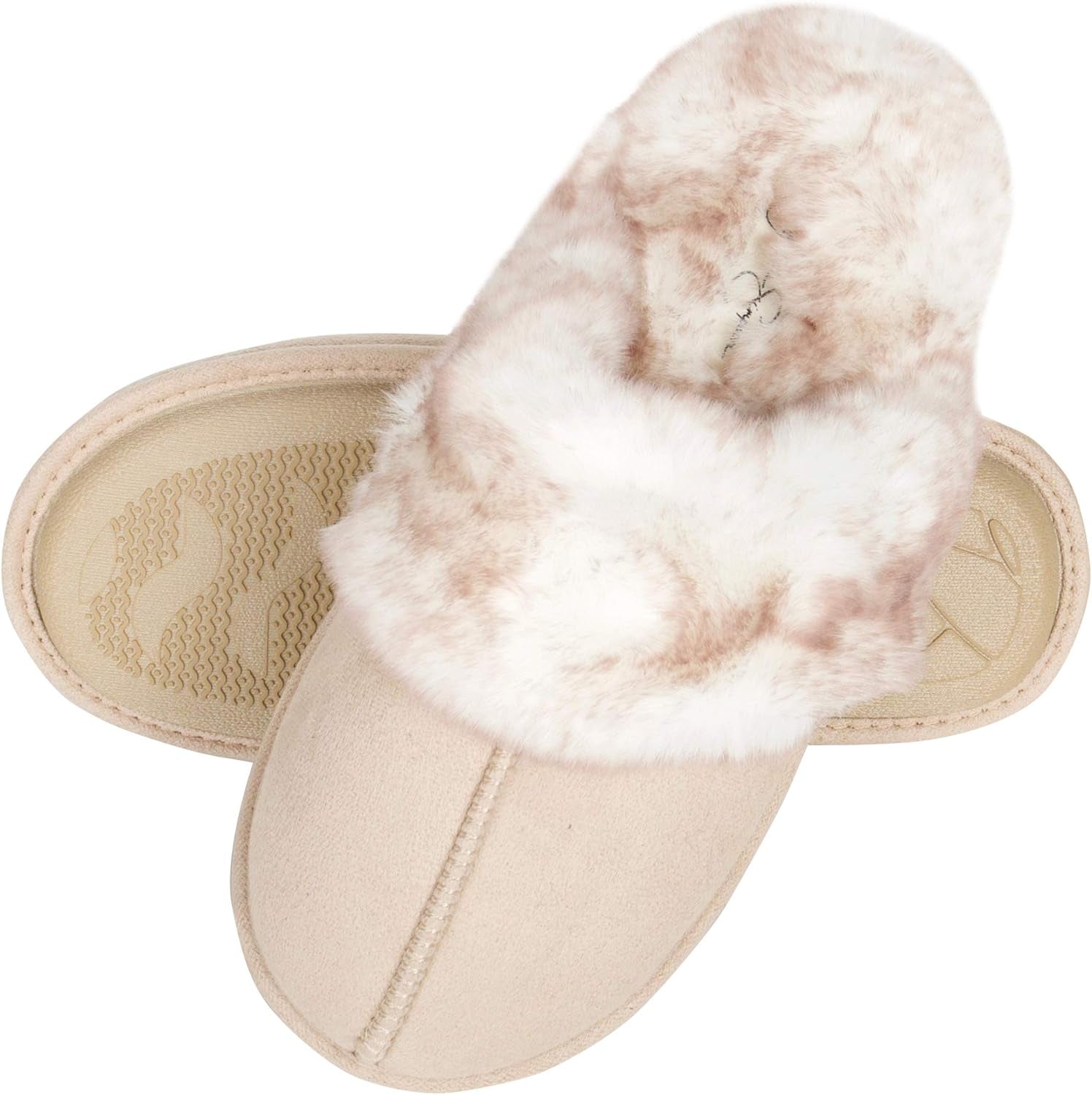 Women'S Comfy Faux Fur Memory Foam Slippers