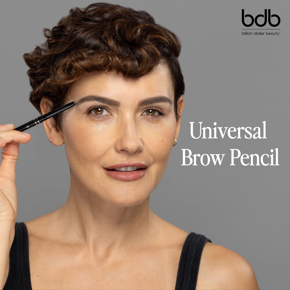 Universal Eyebrow Pencil – Dual-Ended Design with Precision Tip & Spoolie, Matte Finish, Waterproof, Easy to Use, Vegan & Cruelty-Free for Perfectly Defined Brows