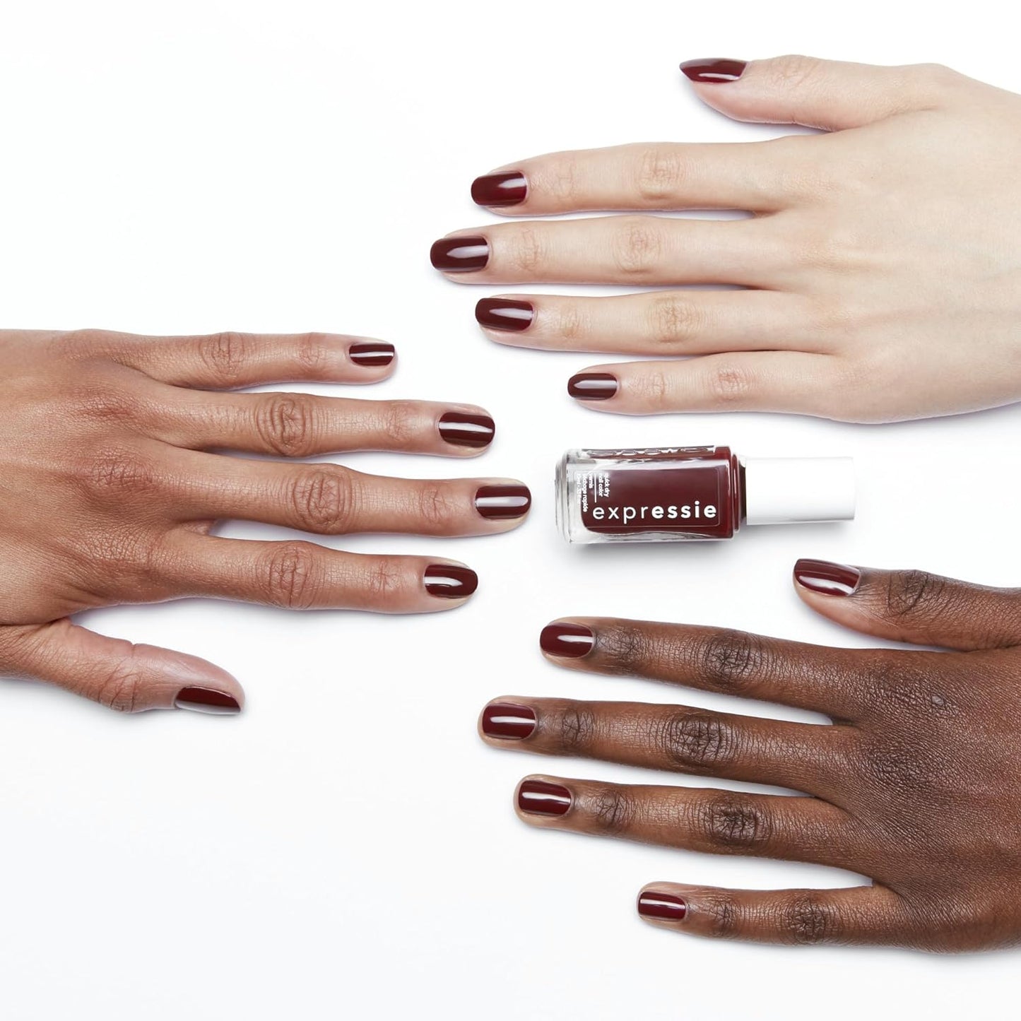 Expr Quick-Dry Vegan Nail Polish, Not so Low-Key, Blackened Burgundy, 0.33 Ounce