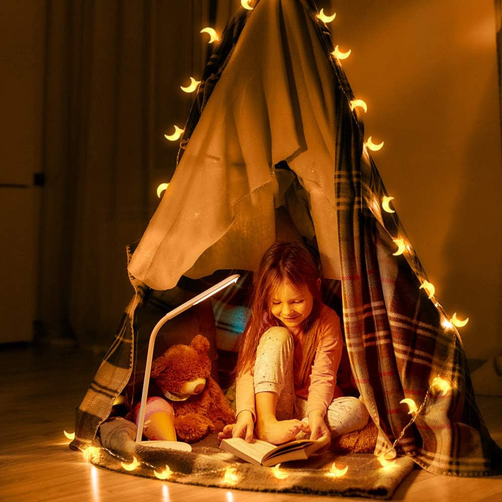 40 LED Ramadan Décor Moon String Lights for Crescent Party, Wedding, Christmas, Thanksgiving, Suitable for Rooms, Dorm, Living Rooms