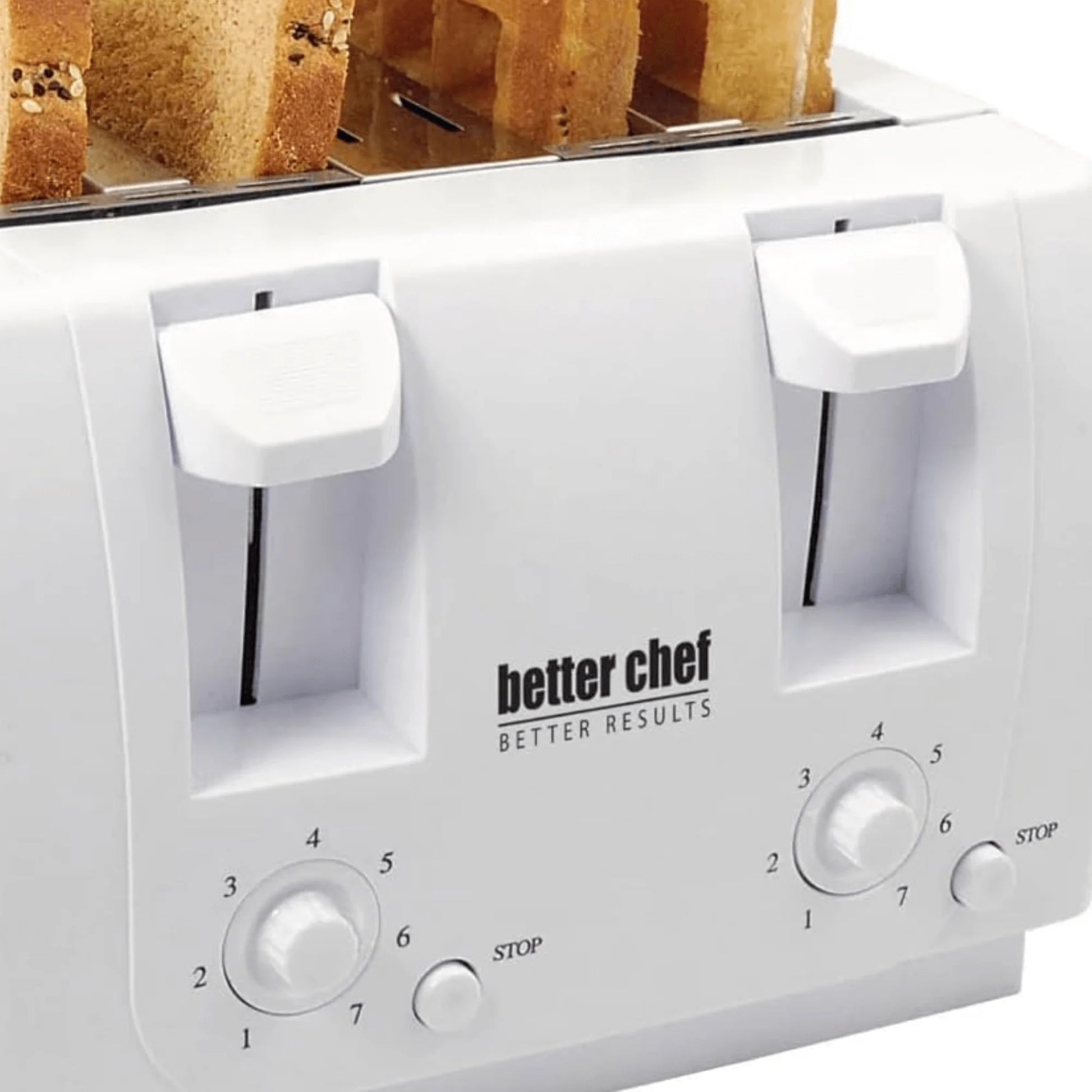 Better Chef Wide Slot 4-Slice Dual Control Toaster - REFURBISHED