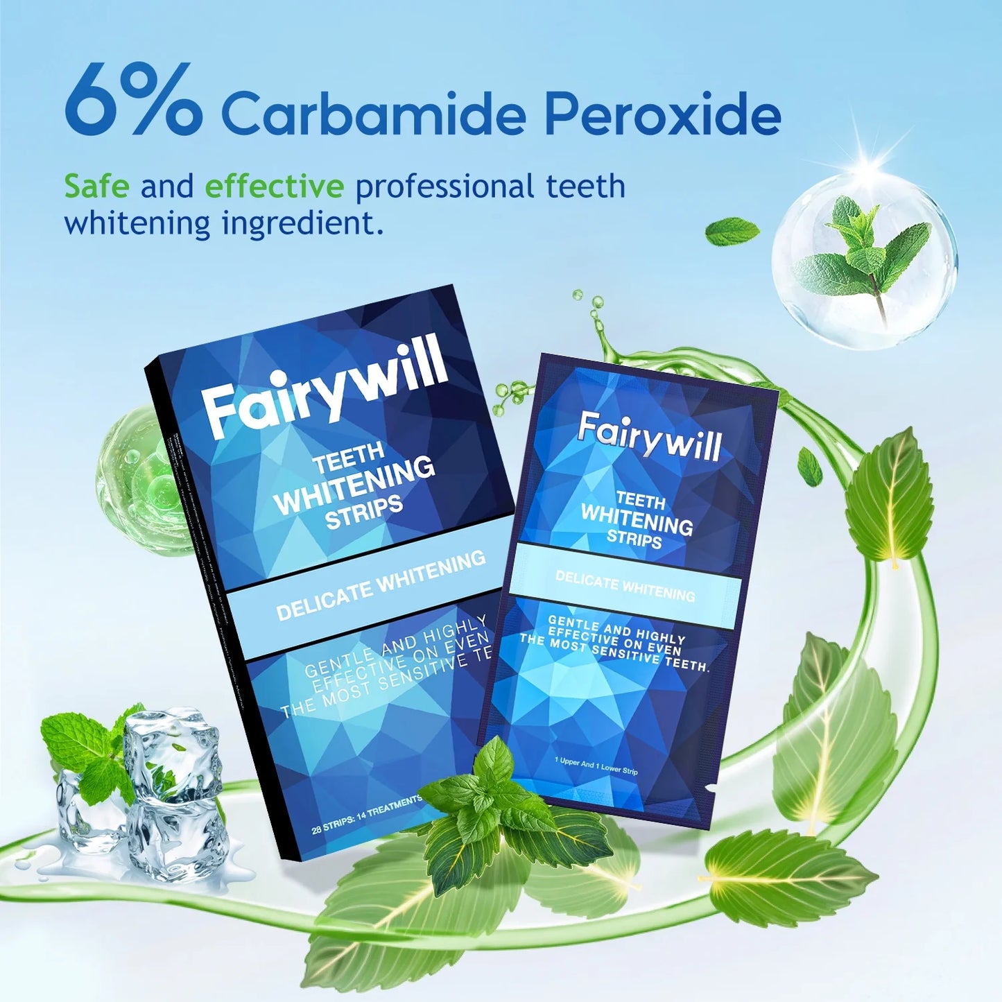 Teeth Whitening Strip Kits, 16Min Rapid White Rechargeable Teeth Whitener Case,24Pcs LED Blue Light and 28 White Strips for Sensitive Teeth