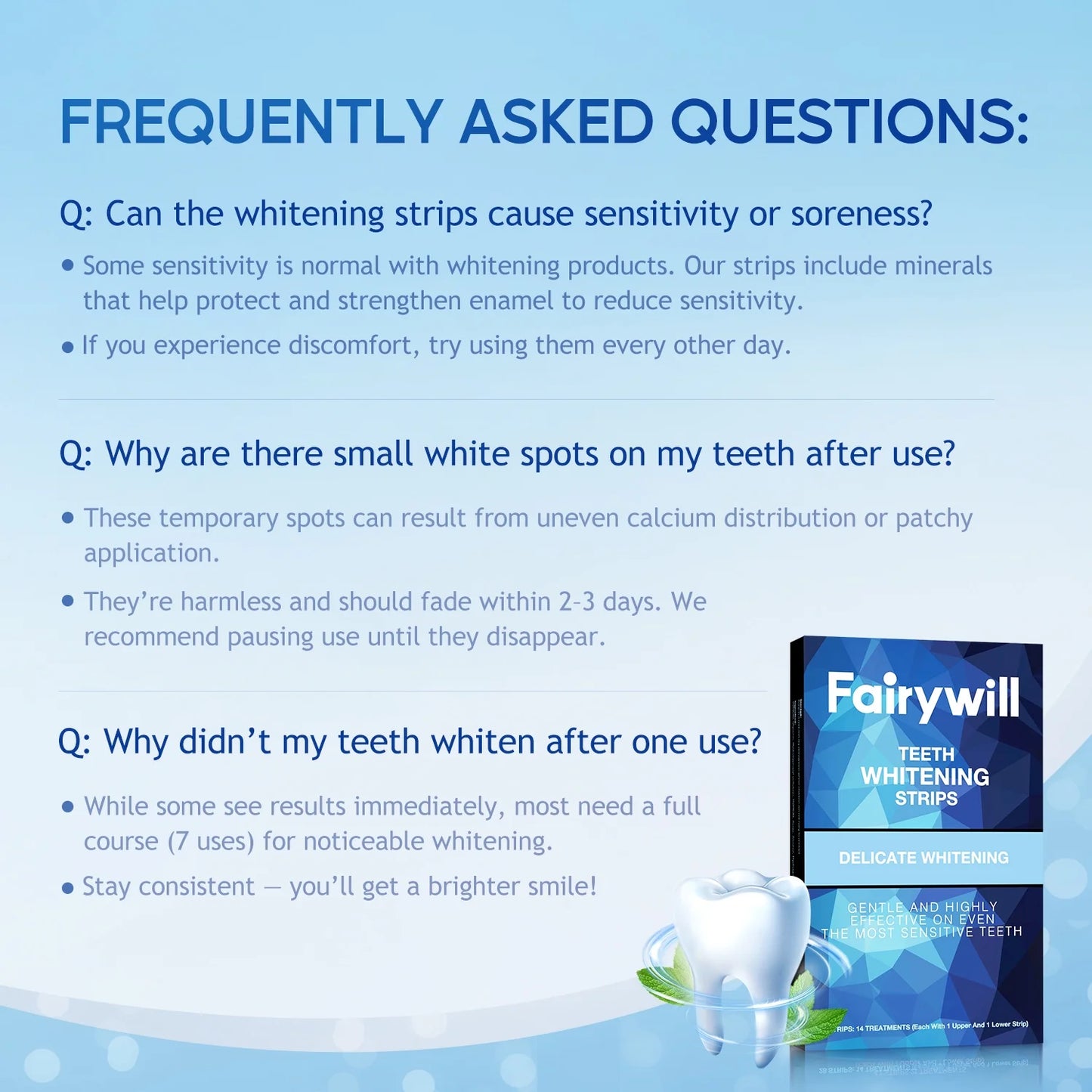 Teeth Whitening Strip Kits, 16Min Rapid White Rechargeable Teeth Whitener Case,24Pcs LED Blue Light and 28 White Strips for Sensitive Teeth
