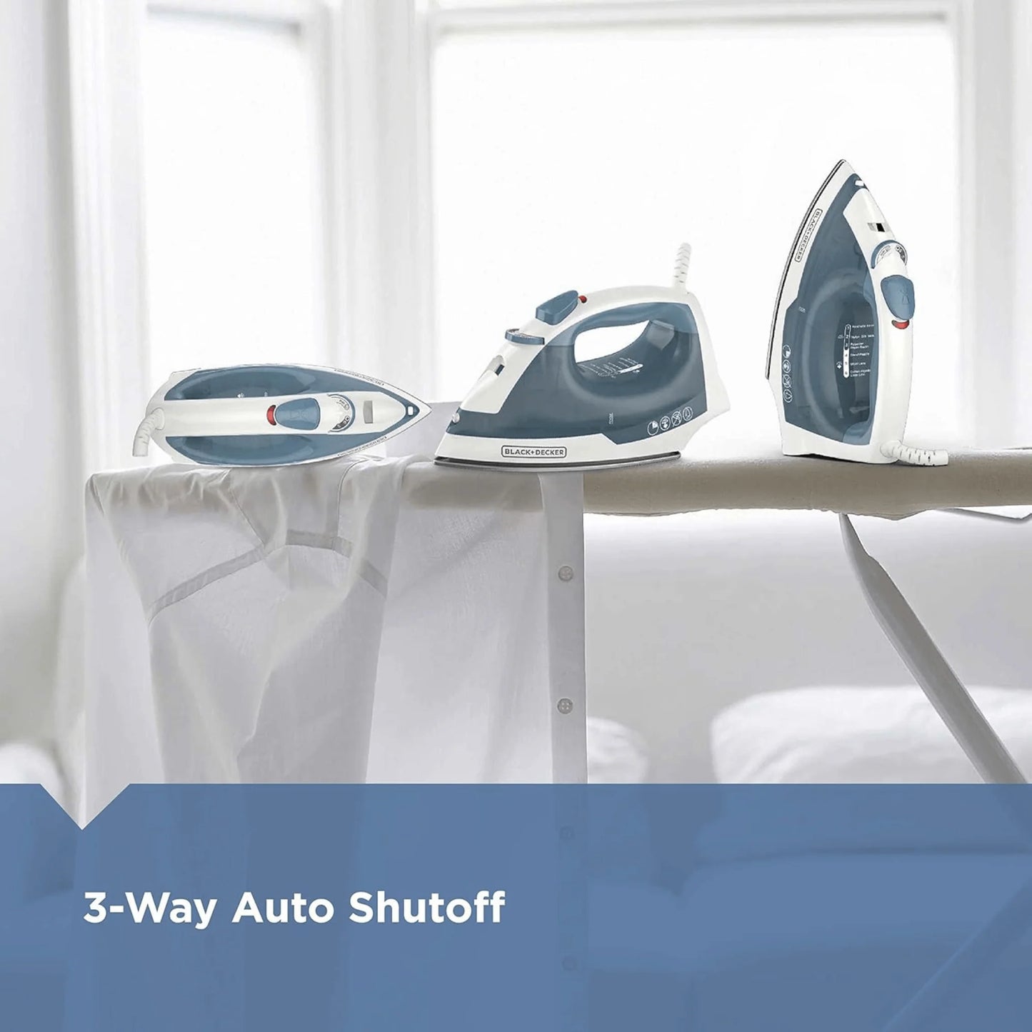 Black & Decker Easy Steam Compact Lightweight Iron - REFURBISHED